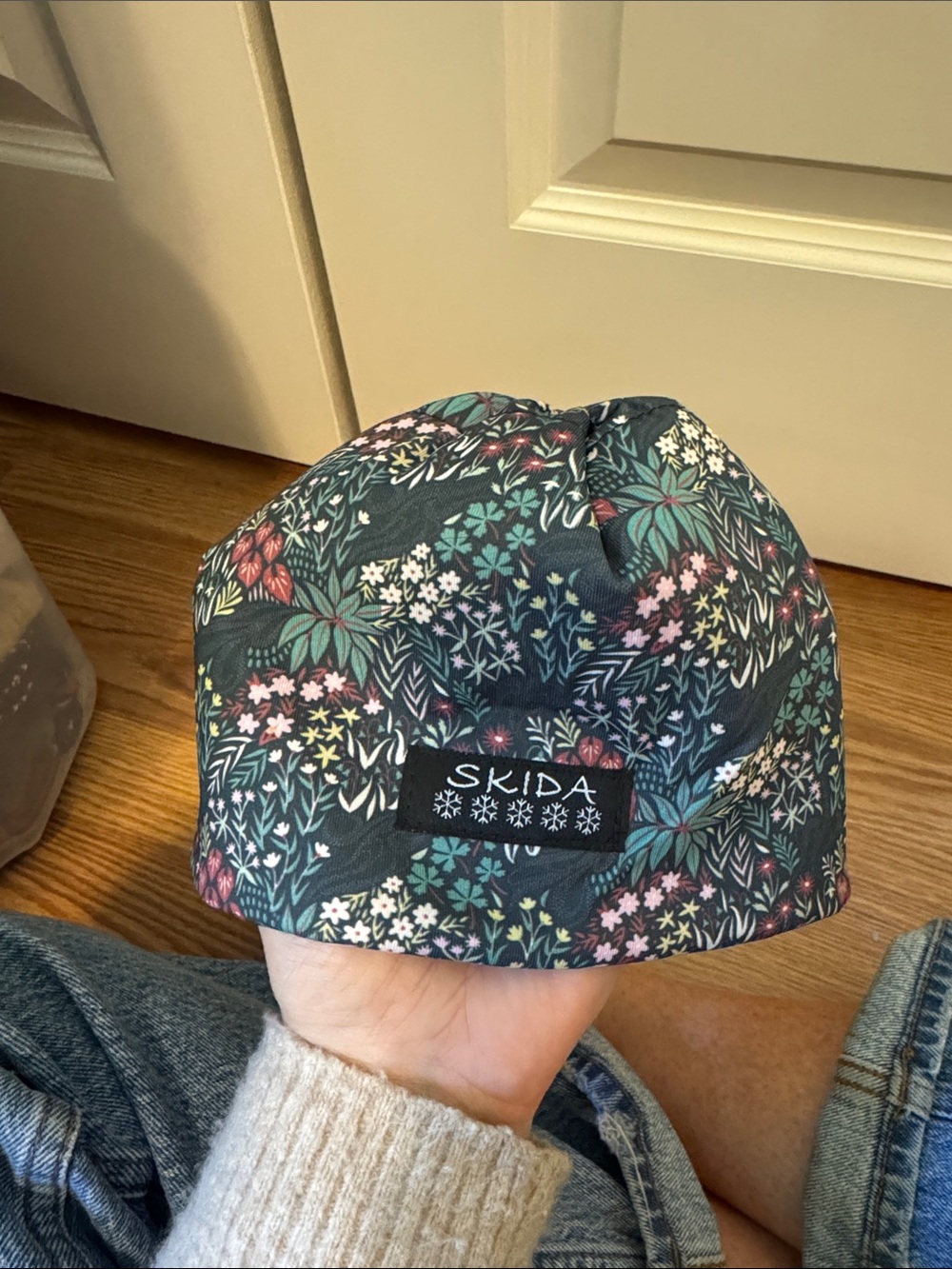 Skida InfantFloral Beanie - Dark Green